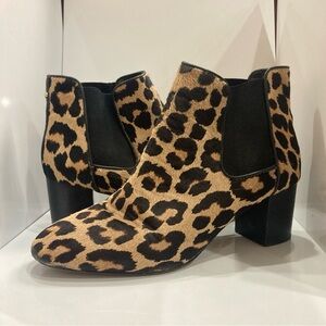 Kate Spade Leah Leopard Print Chelsea Ankle Boots